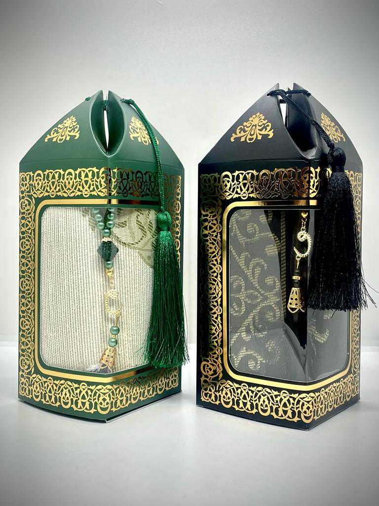 Boxed Prayer mat with Tasbih